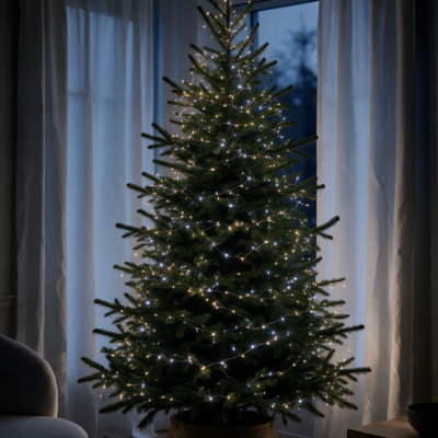 100LED jõulutuled külm valge + soevalge 9.9M patareidega