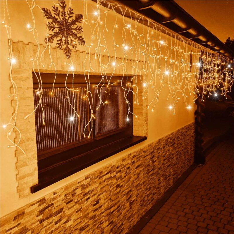 300LED valguskardin soe valge + valge vilkuv 14.5M