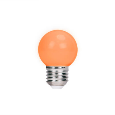 LED Pirn 1W G45 E27 oranž