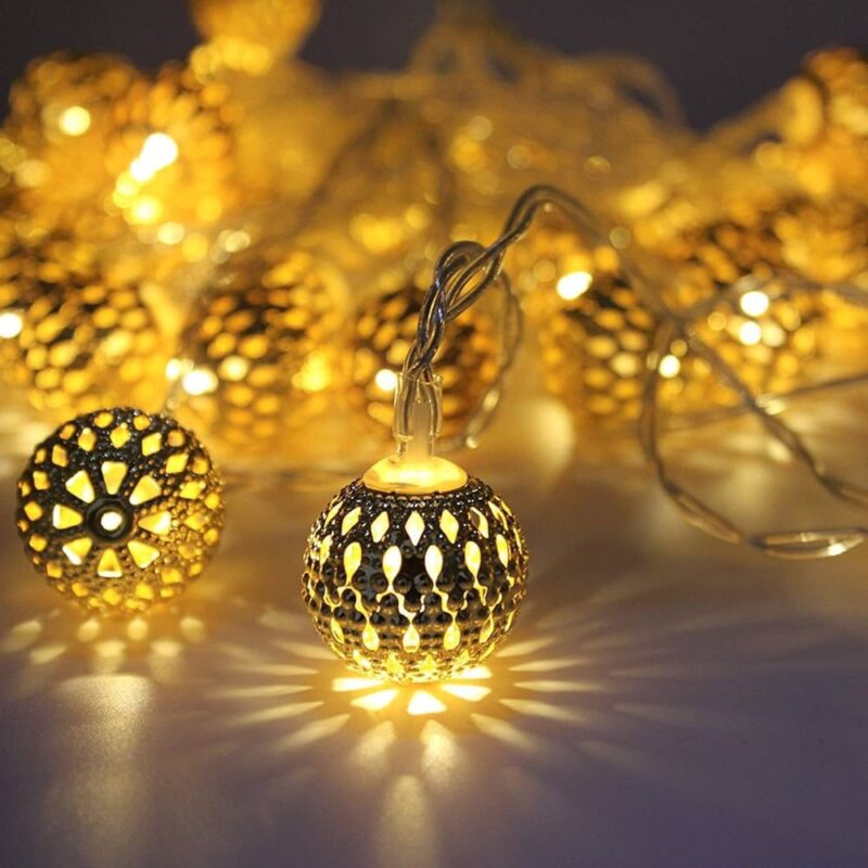 10LED valged metallist pallikesed soe valged