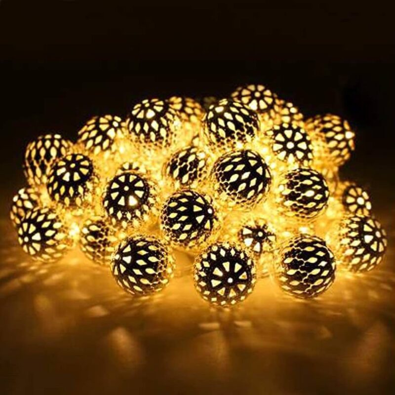 10LED valged metallist pallikesed soe valged - Image 3