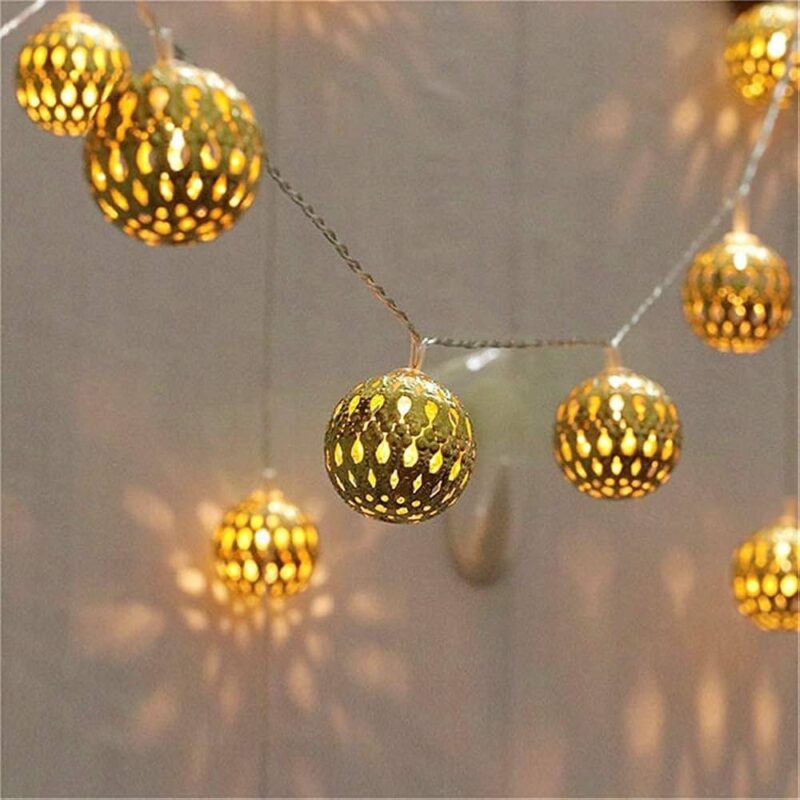 10LED valged metallist pallikesed soe valged - Image 2