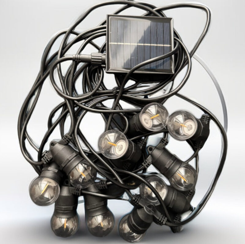 LED lambiketi komplekt 10M 10 PIRNI päikesepaneeliga soe valge - Image 2