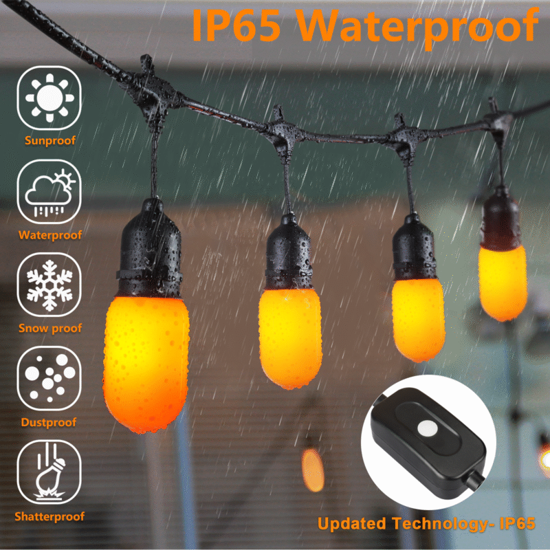 PRO Rippuv lambikett leegi imitatsiooniga 14.5M + juhtimispult - Image 3