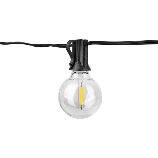LED lambikett 10M 10 PIRNI soe valge 2700K must (komplektis pirnid) - Image 2