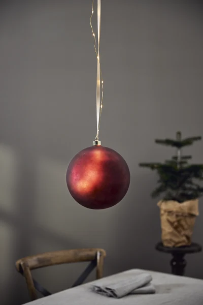 LED klaaskuul "Bliss" punane Ø 20 cm