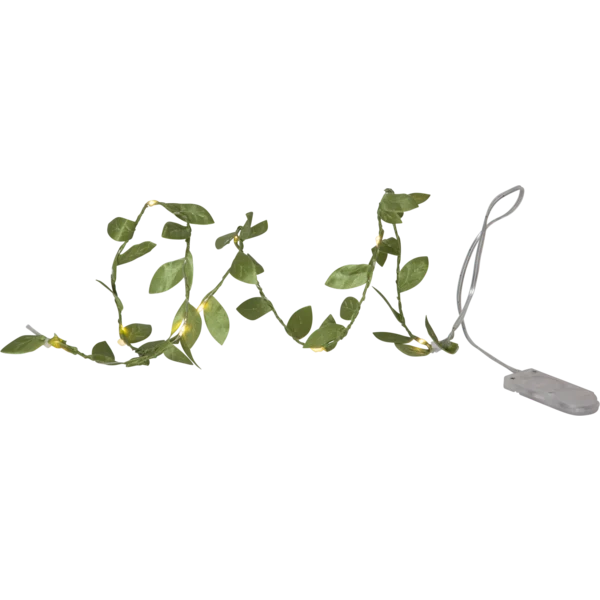 LED valguskett patareidega "Leaf" 95 cm