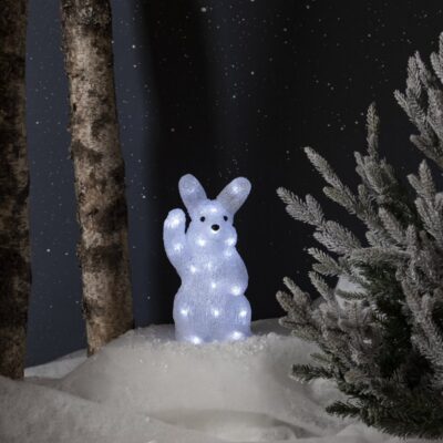 30LED lehvitava küüliku dekoratsioon "Crystalo" 29 cm