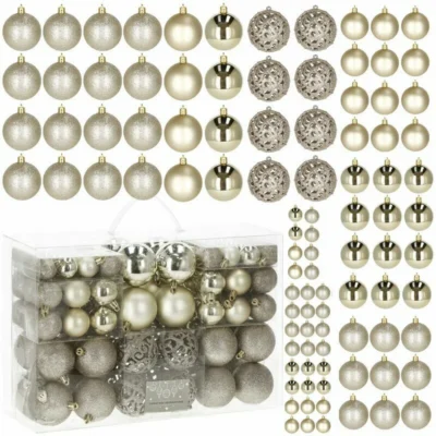 Kuuseehete komplekt 100 tk, kuldsed kuulid Ø 3–6 cm