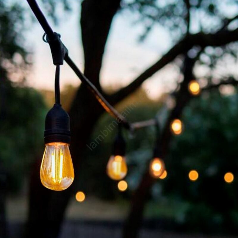 LED lambikett 10M 10 PIRNI soe valge 2700K 230V