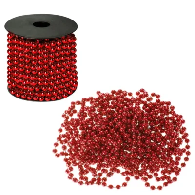 Pärlikee kuusele 10 m, punane, 8 mm