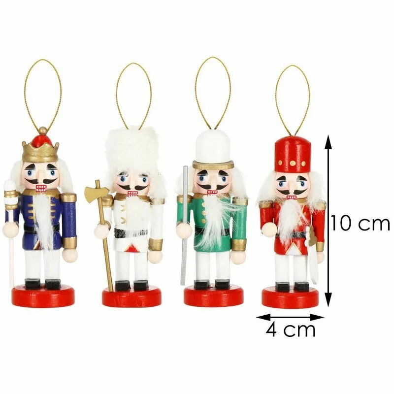 Puidust kuuseehted "Pähklipureja" 4 tk, 10 cm
